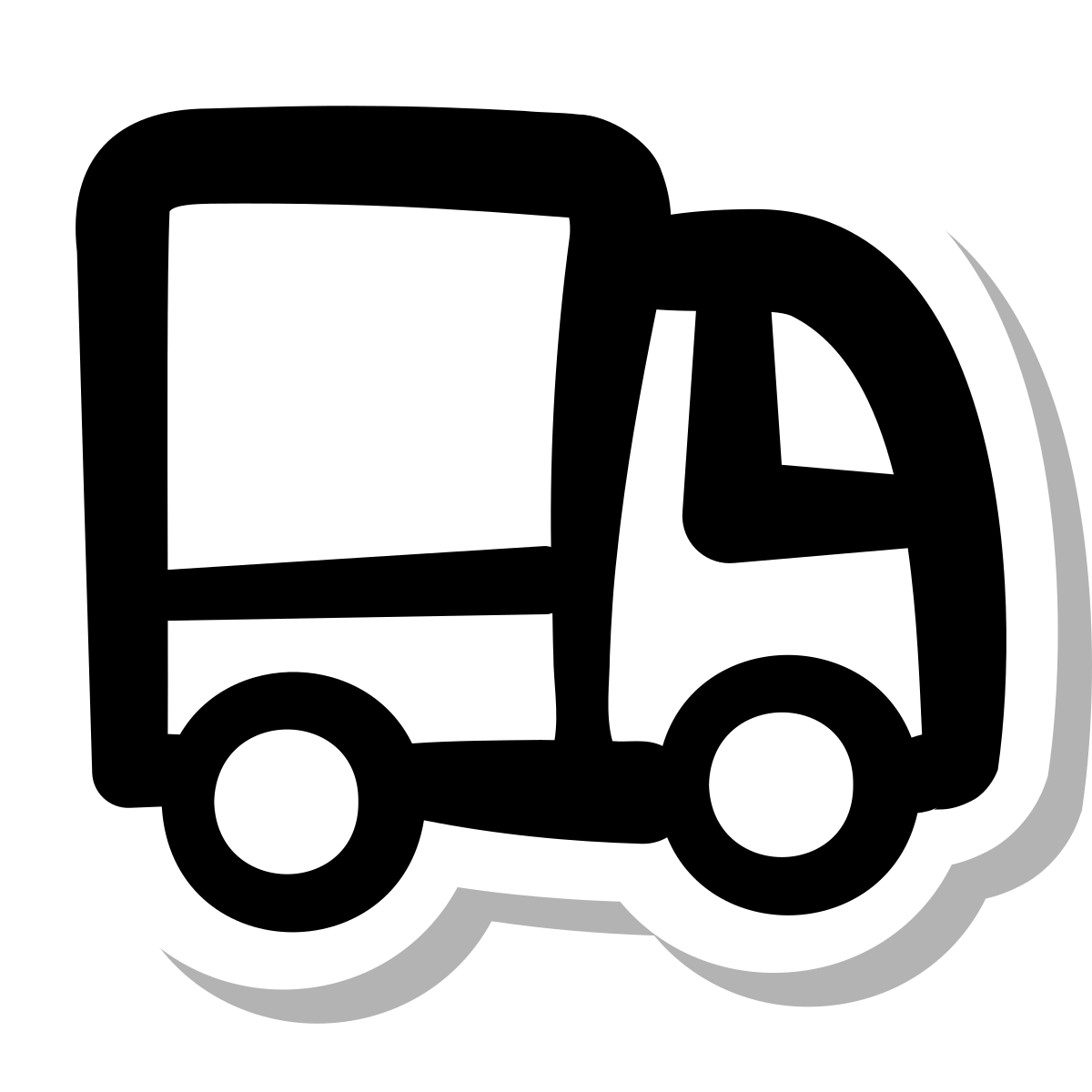 stickers duotone style truck icon