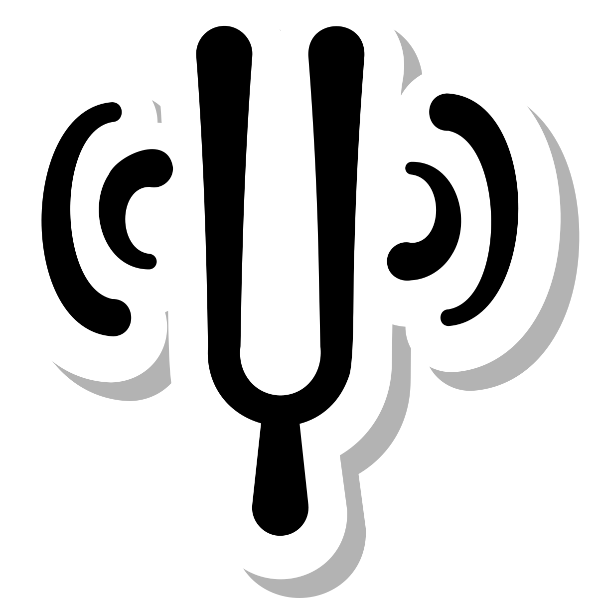 stickers duotone style tuning fork icon