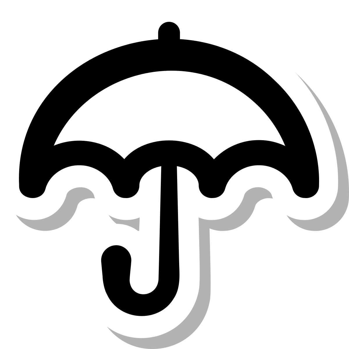 stickers duotone style umbrella icon