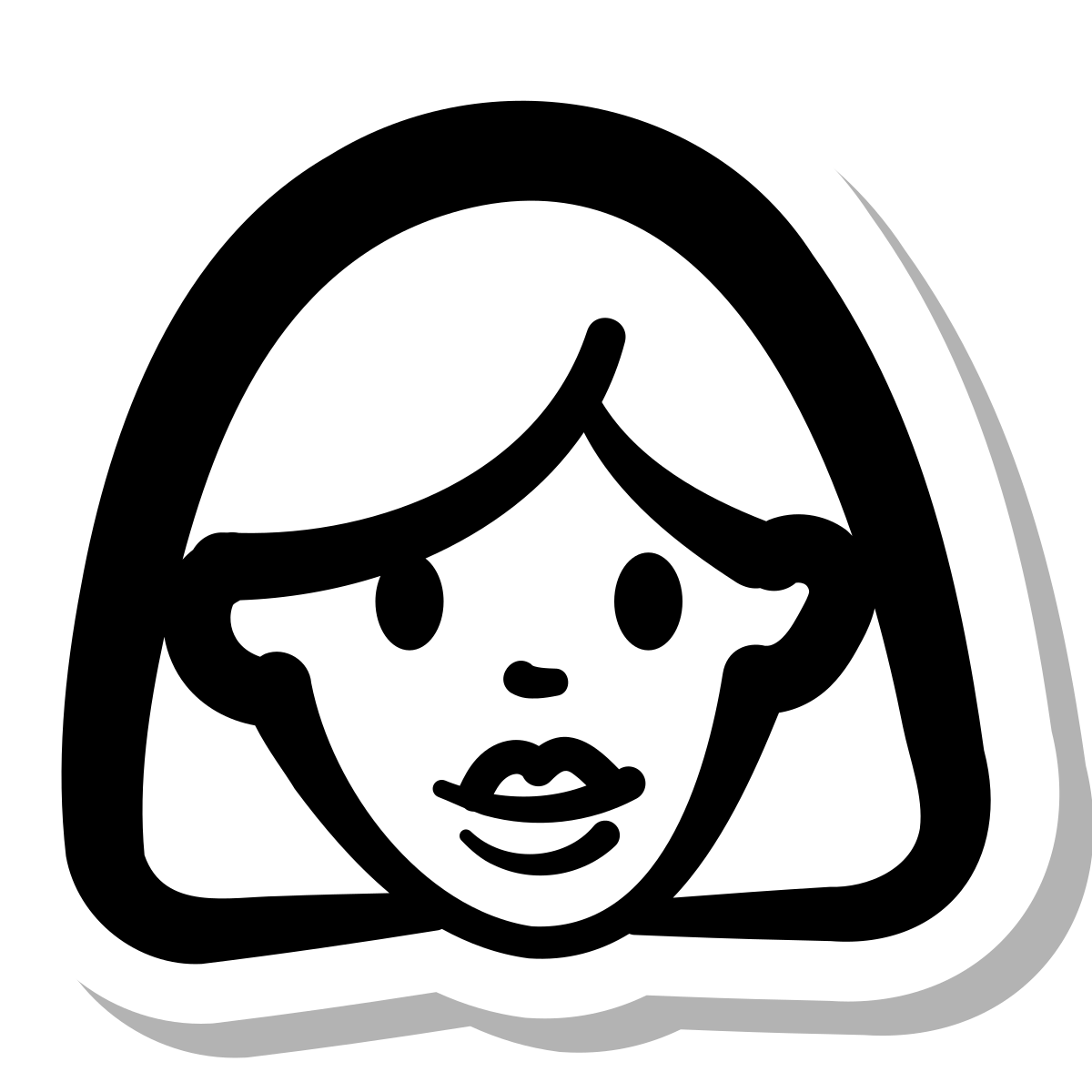 stickers duotone style user female icon