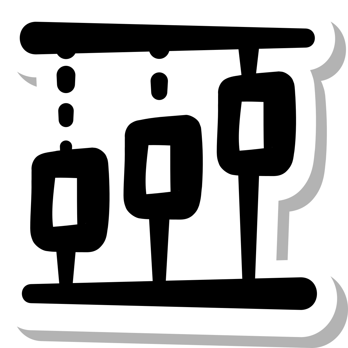 stickers duotone style vertical timeline icon