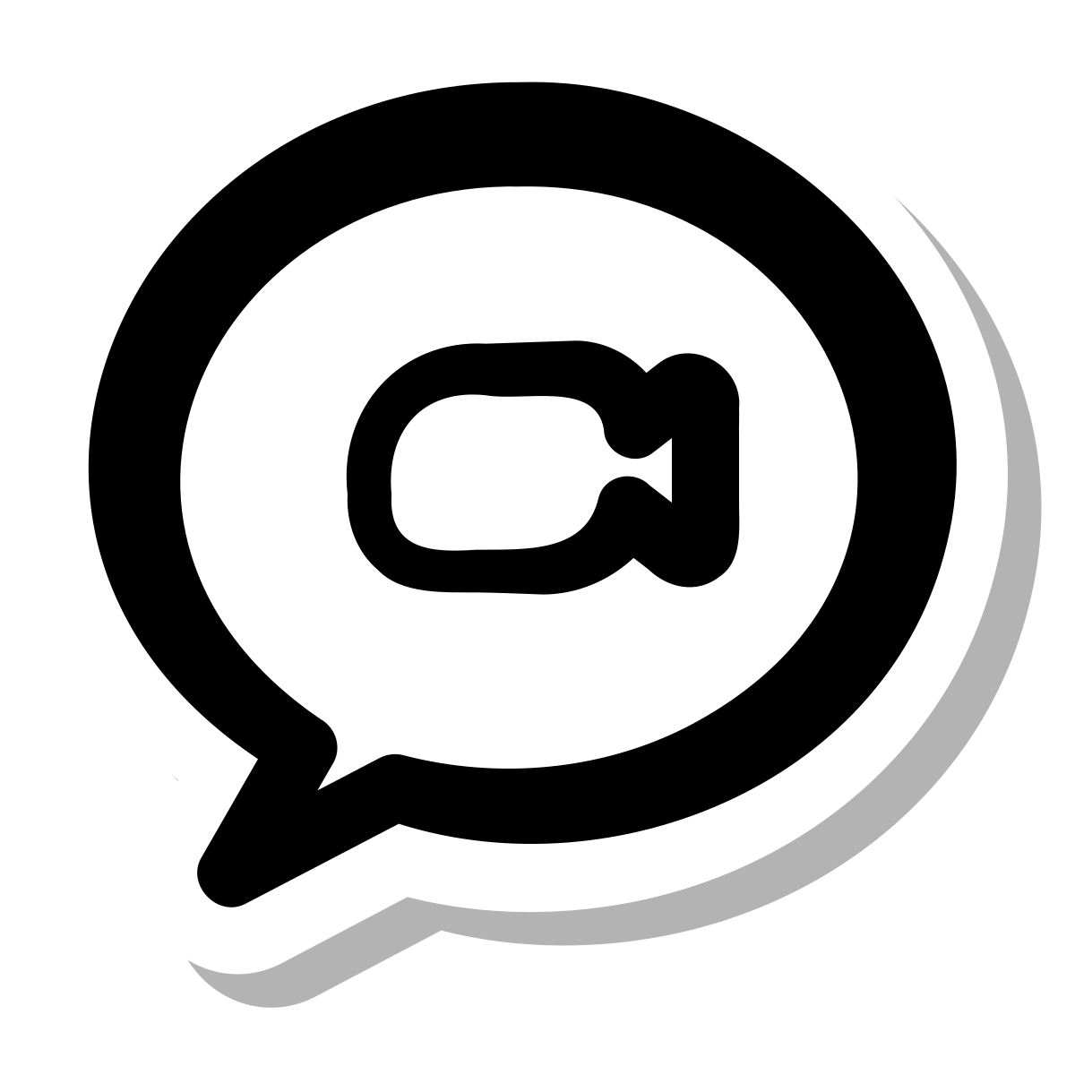 stickers duotone style video message icon