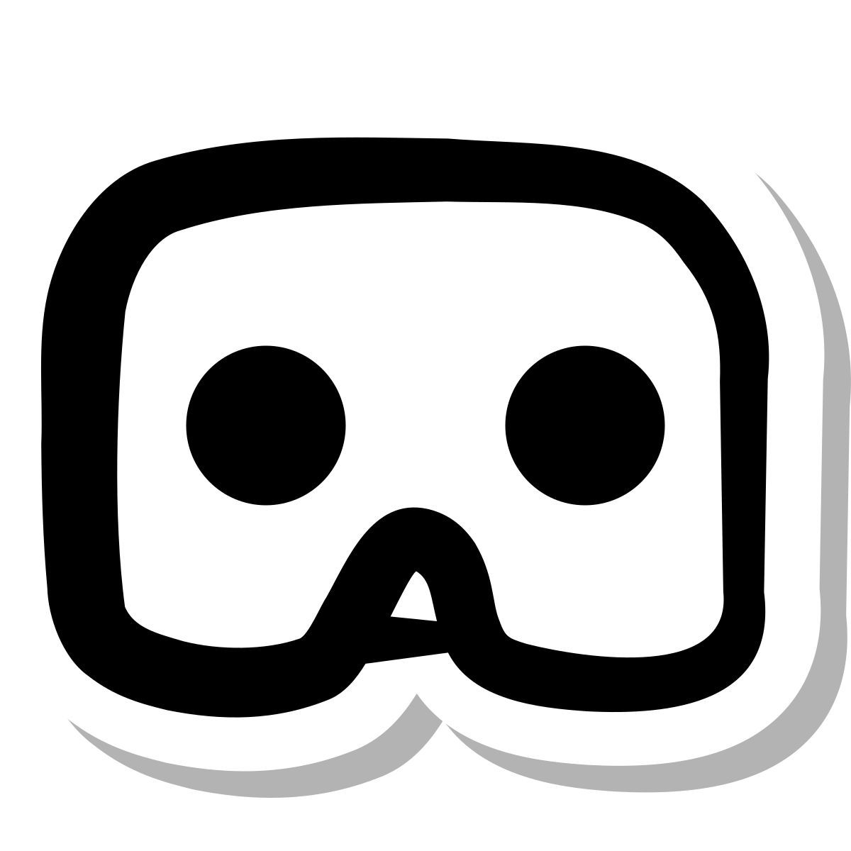 stickers duotone style virtuelle realität icon