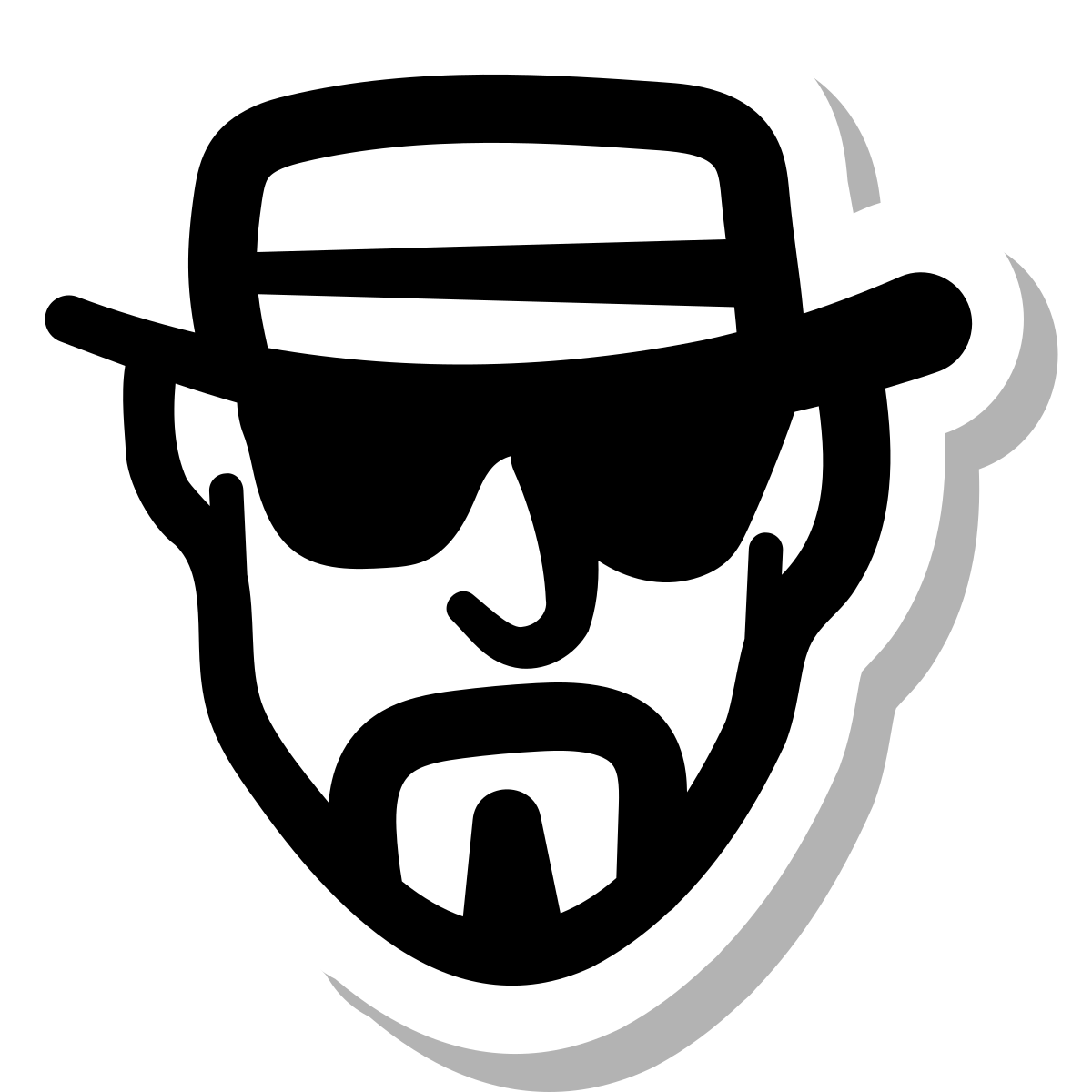 stickers duotone style walter white icon