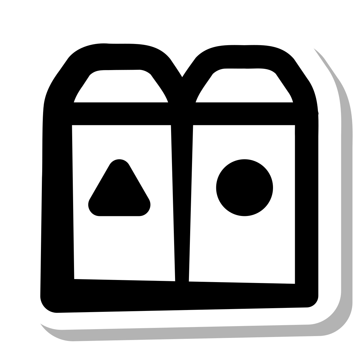 stickers duotone style waste separation icon