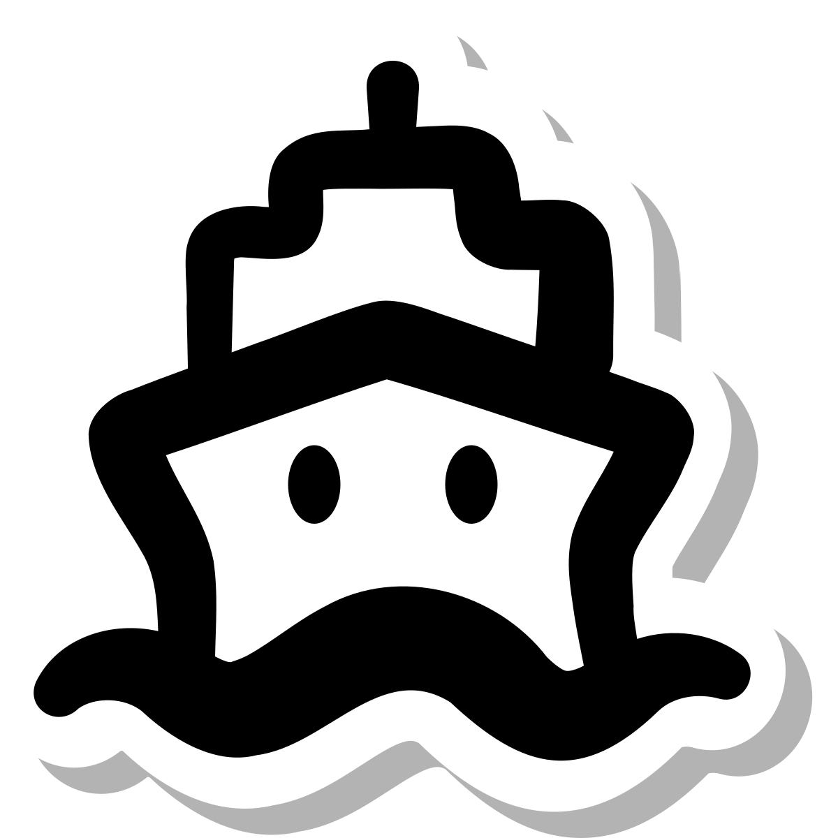 stickers duotone style water transportation icon