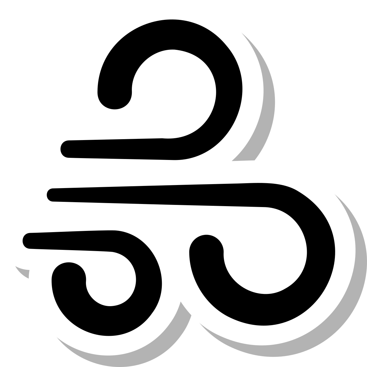 stickers duotone style wind icon