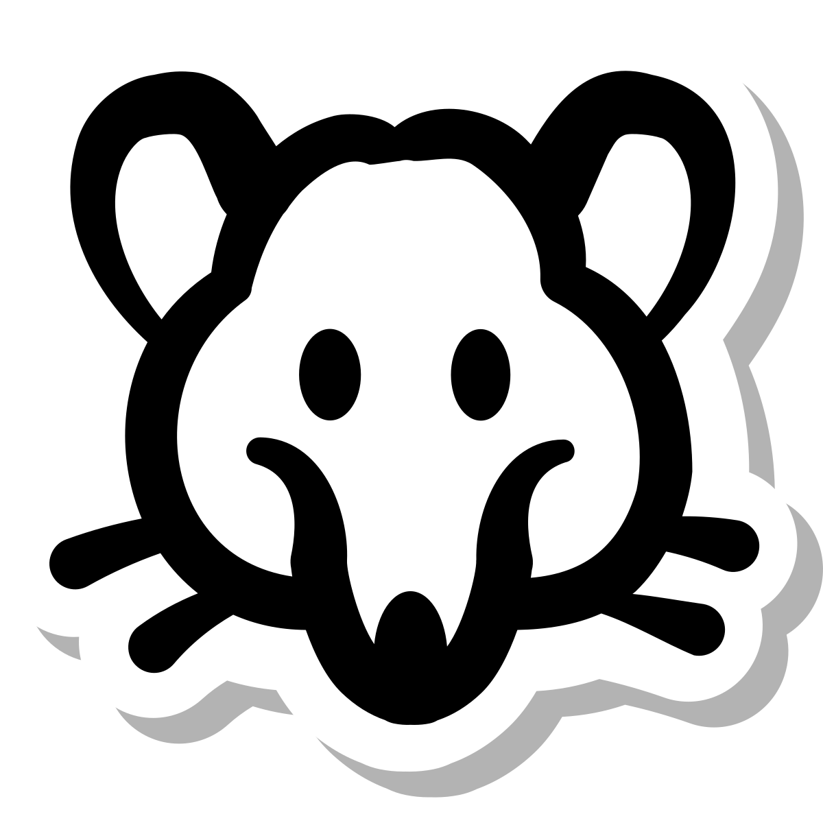 stickers duotone style year of rat icon