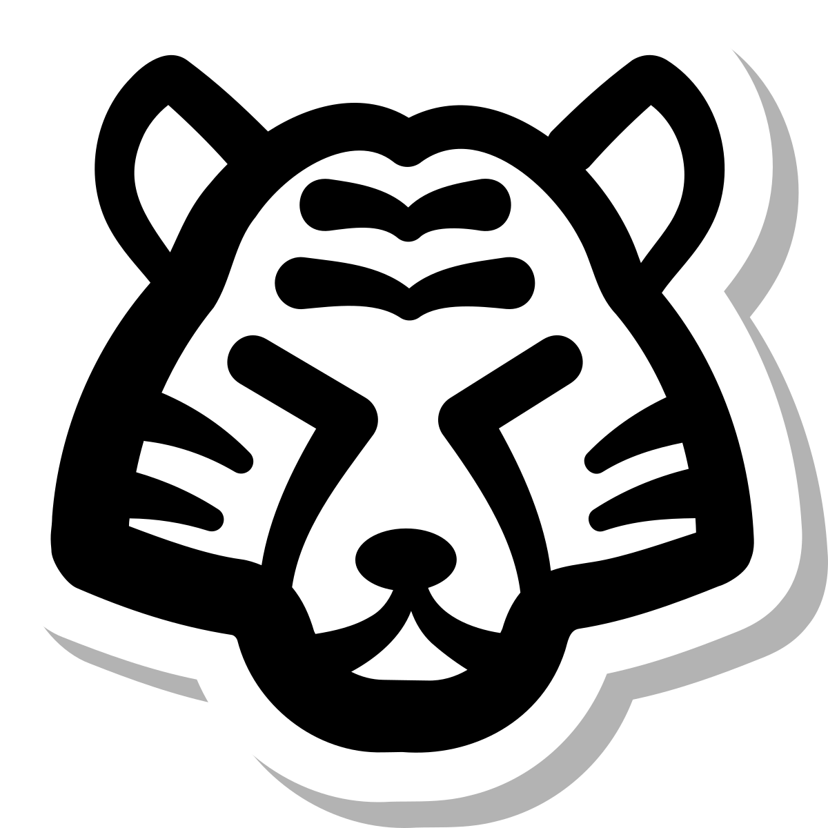 stickers duotone style year of tiger icon