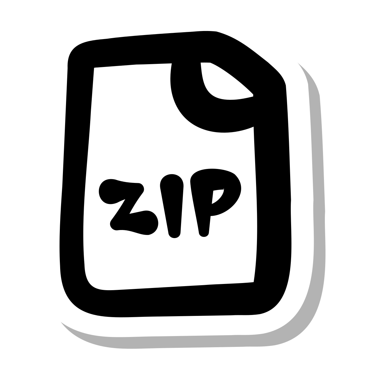 stickers duotone style zip icon