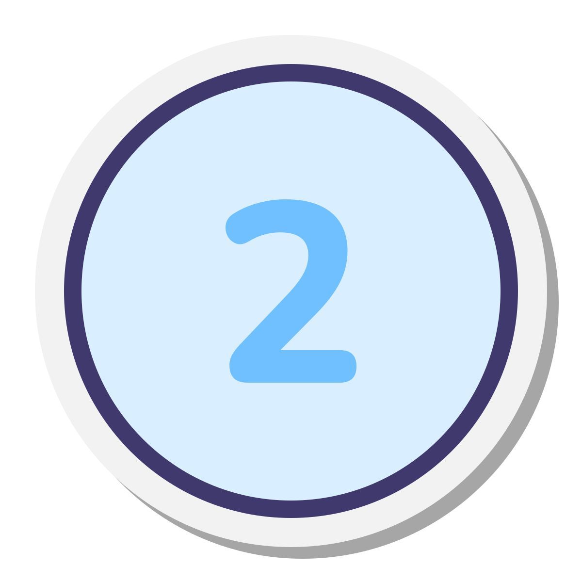 stickers style eingekreiste 2 icon