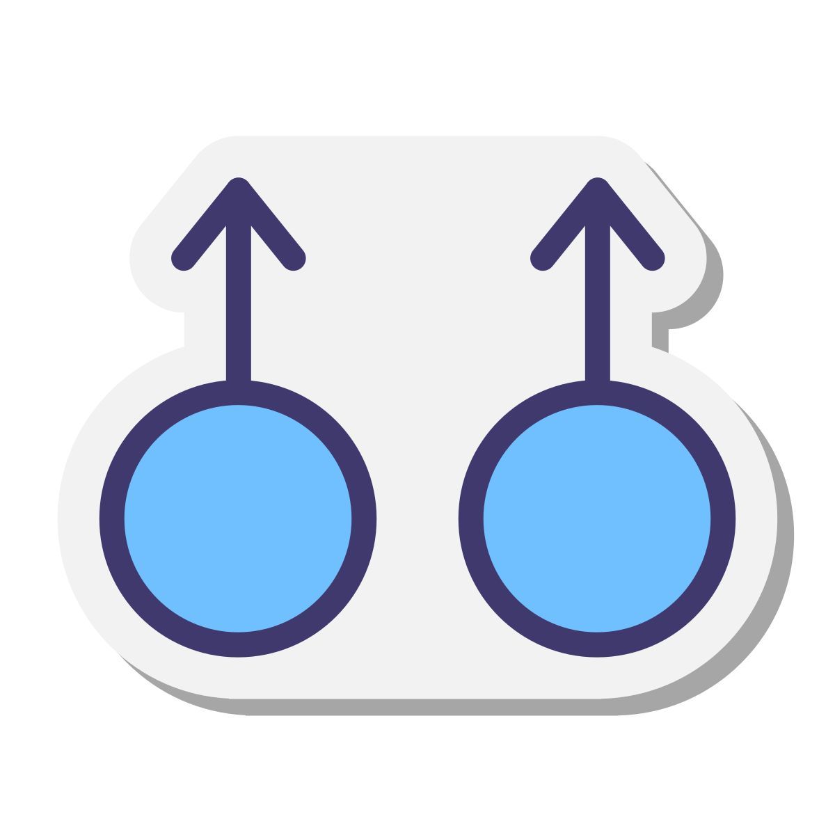 stickers style 두 손가락 스 와이프 ​​최대 icon