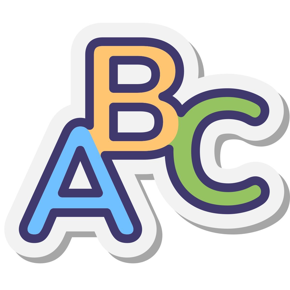stickers style abc icon