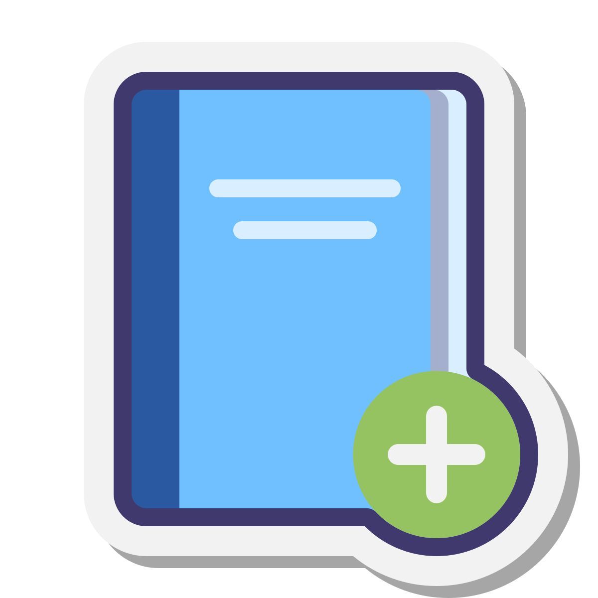 stickers style 도서 추가 icon