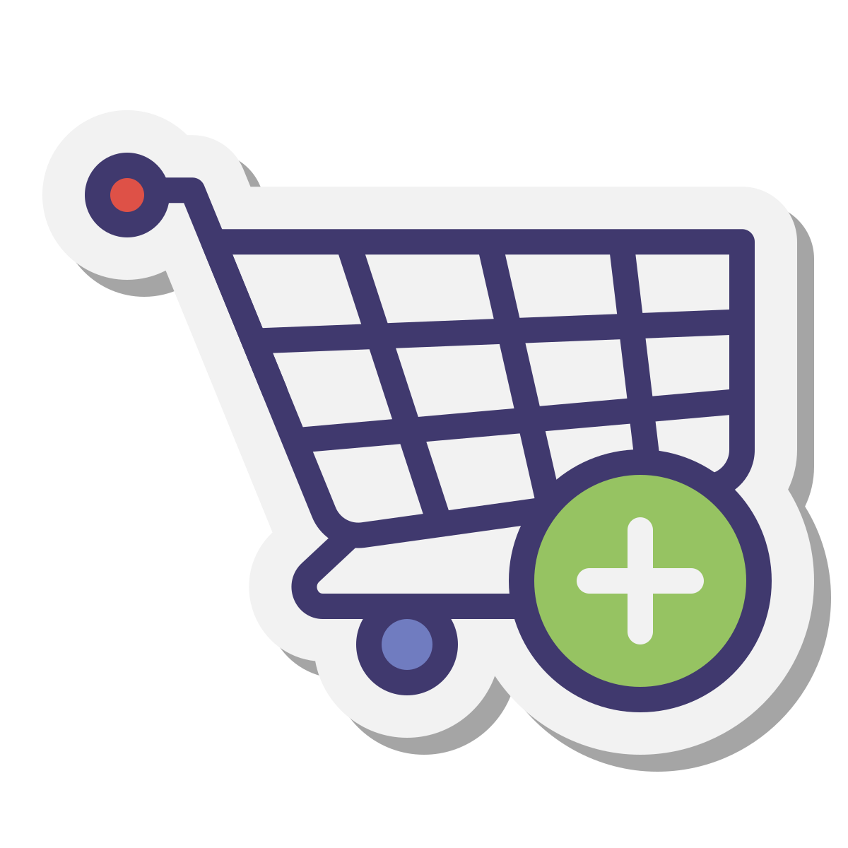 stickers style add shopping cart  v2 icon