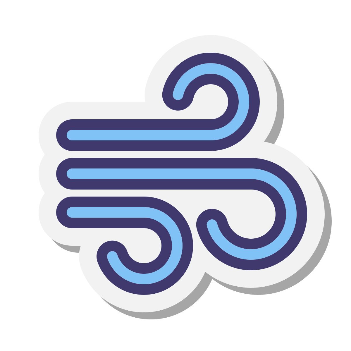 stickers style elemento aire icon