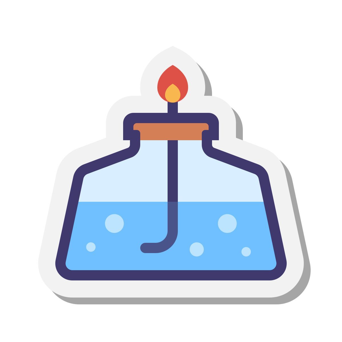 stickers style queimador de álcool icon