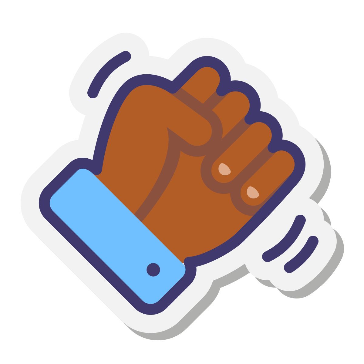 stickers style 화난주먹피부타입 3 icon