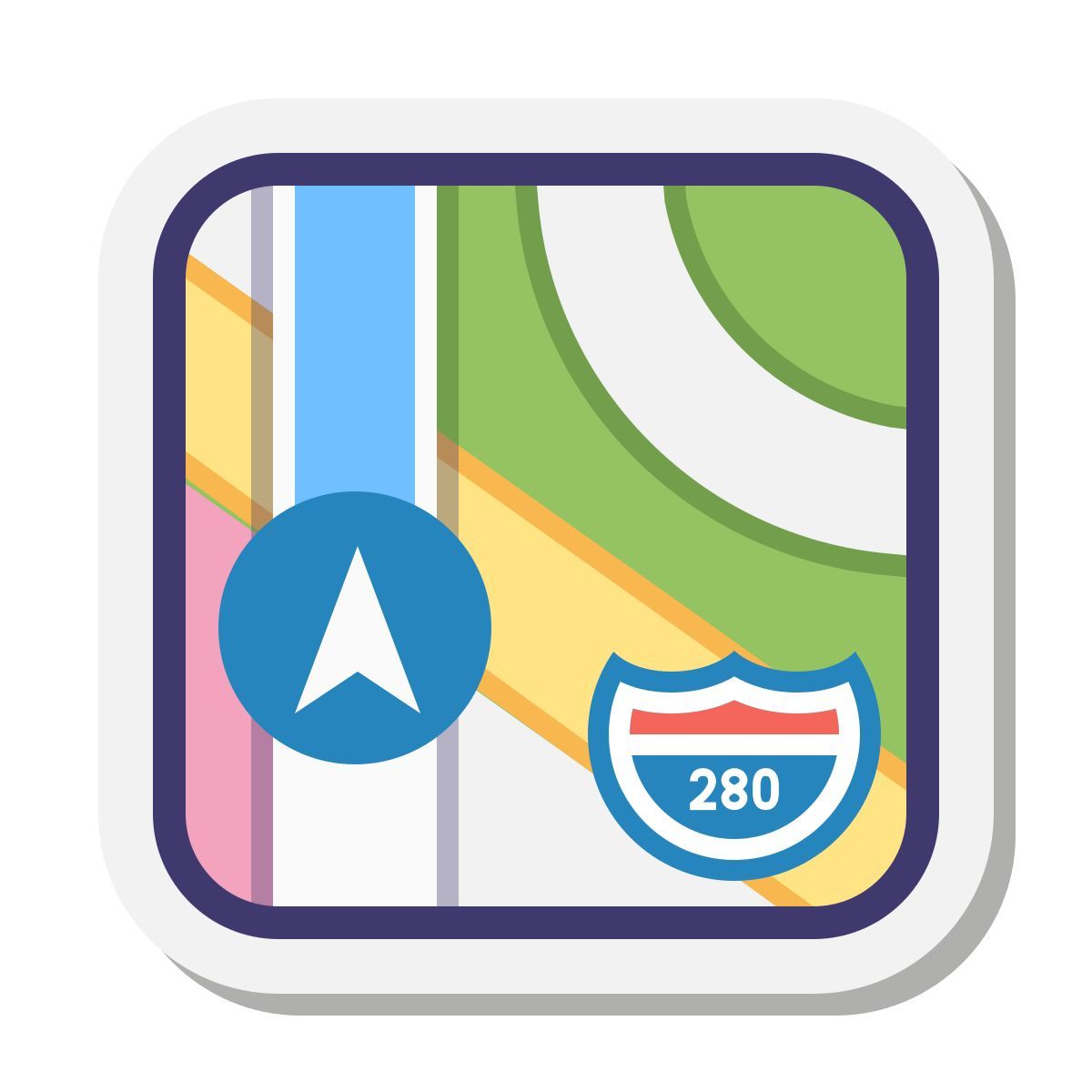 stickers style 苹果地图 icon