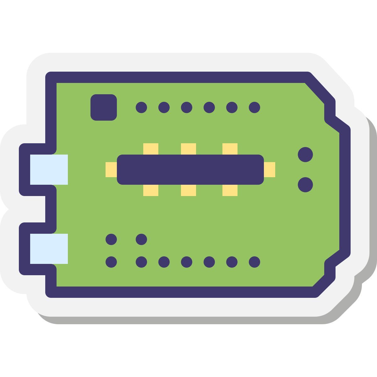 stickers style arduino uno board icon