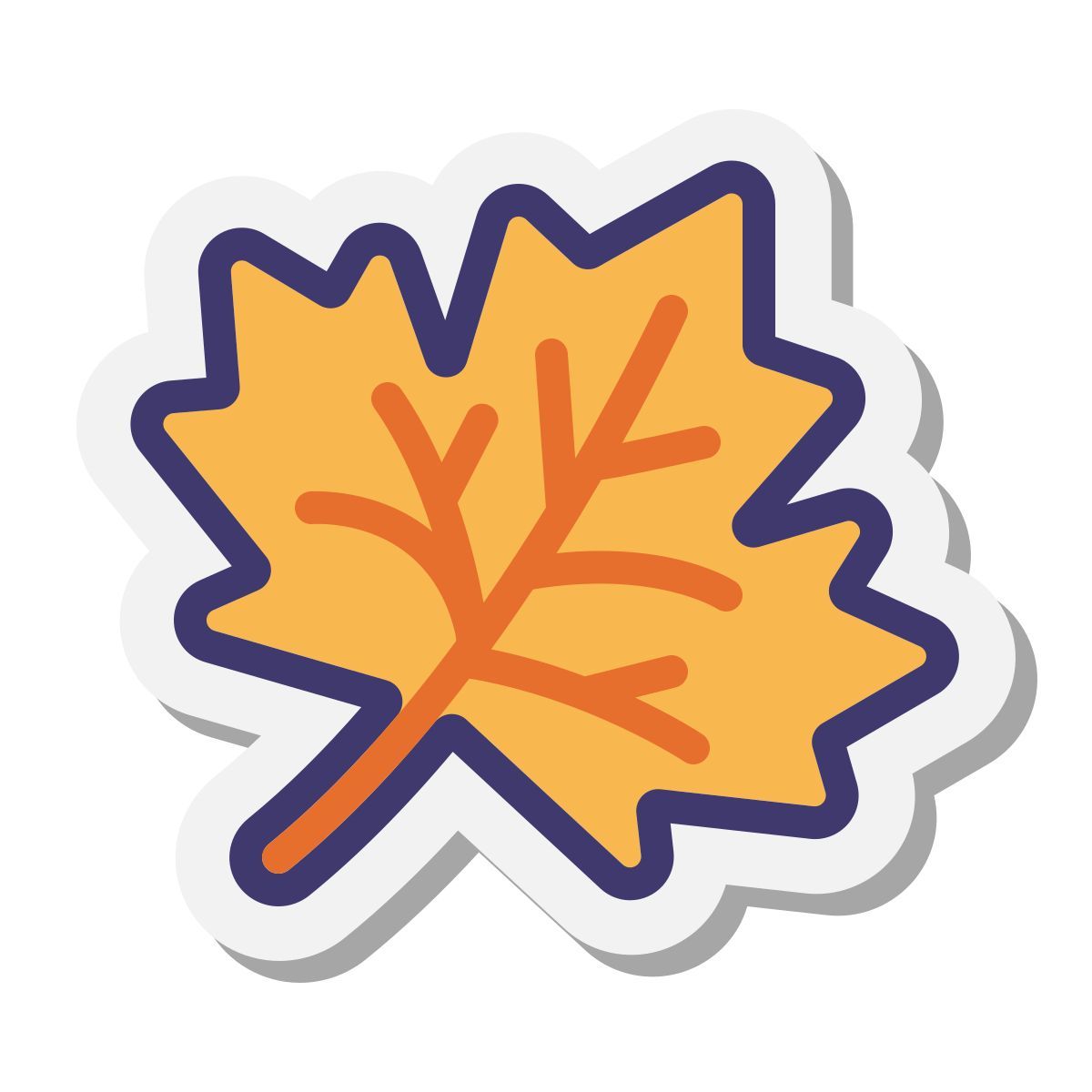 stickers style autumn icon