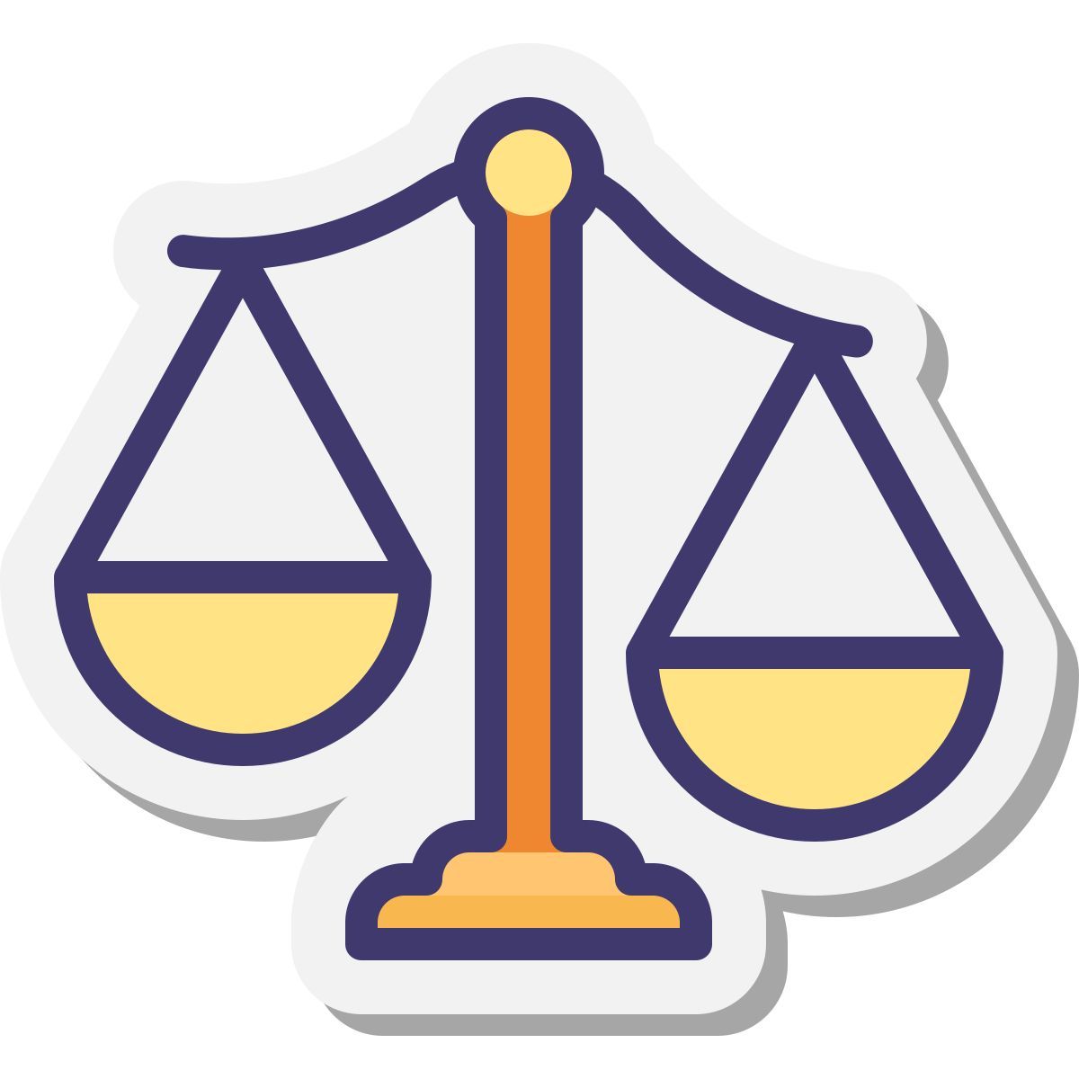 stickers style balance échelle droite icon