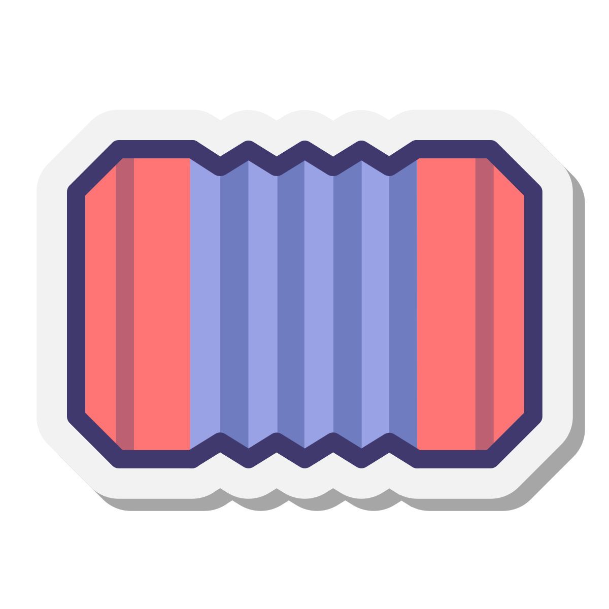 stickers style strumento musicale icon