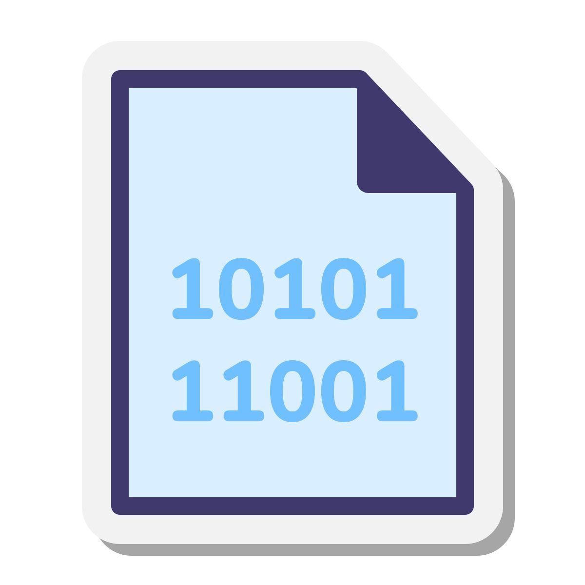 stickers style binär icon