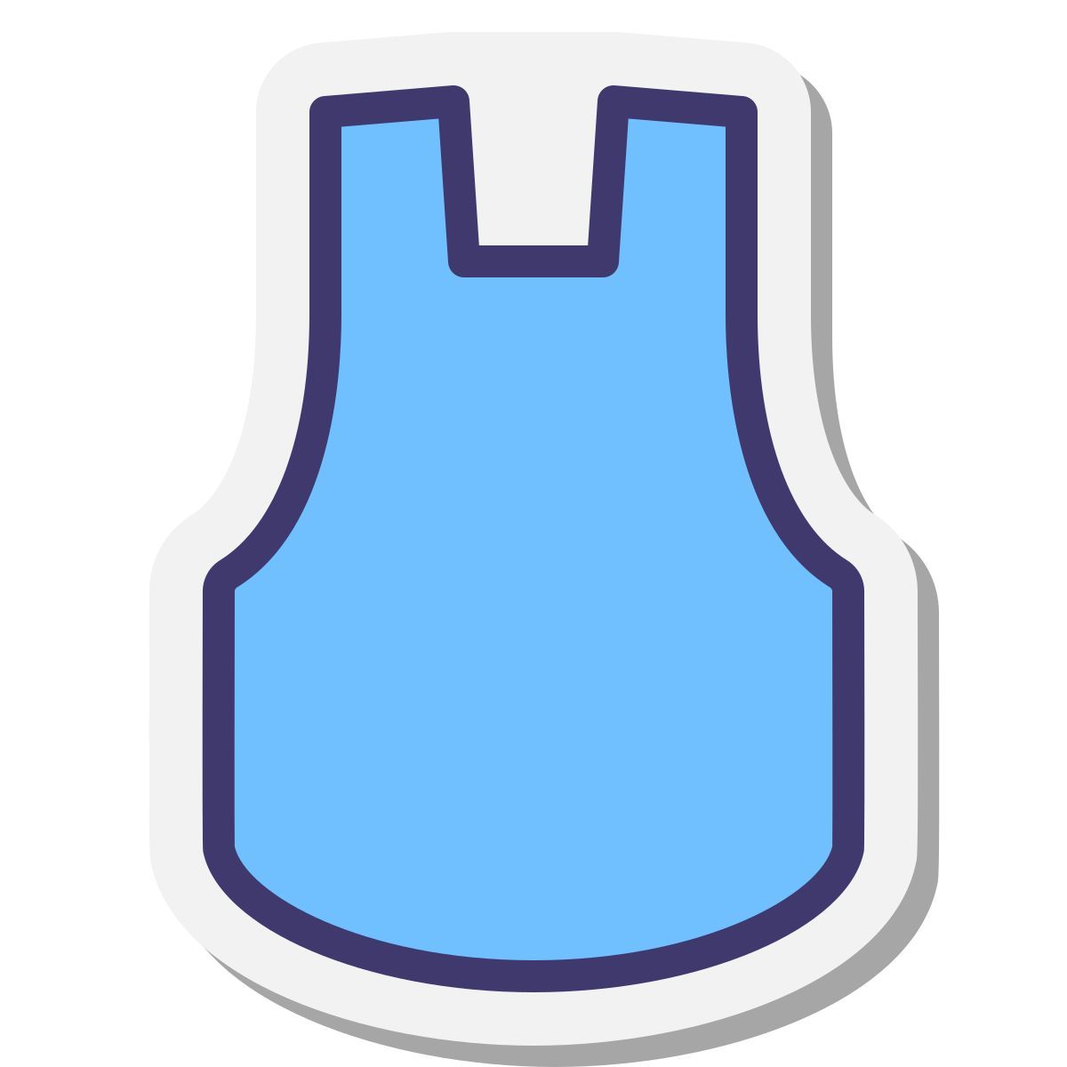 stickers style 蓝色围裙 icon