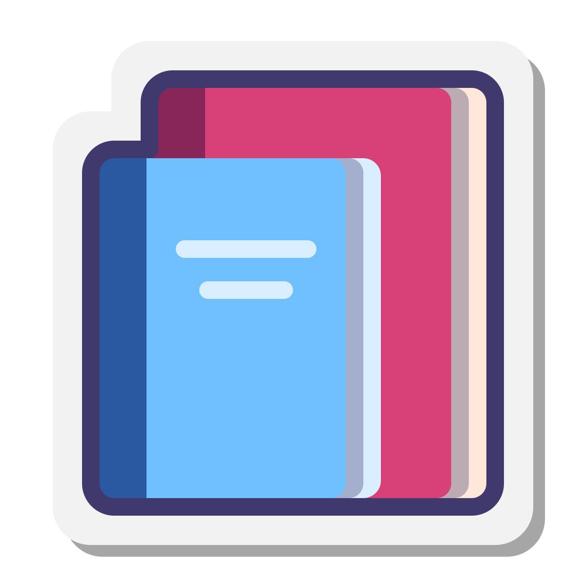 stickers style libri icon