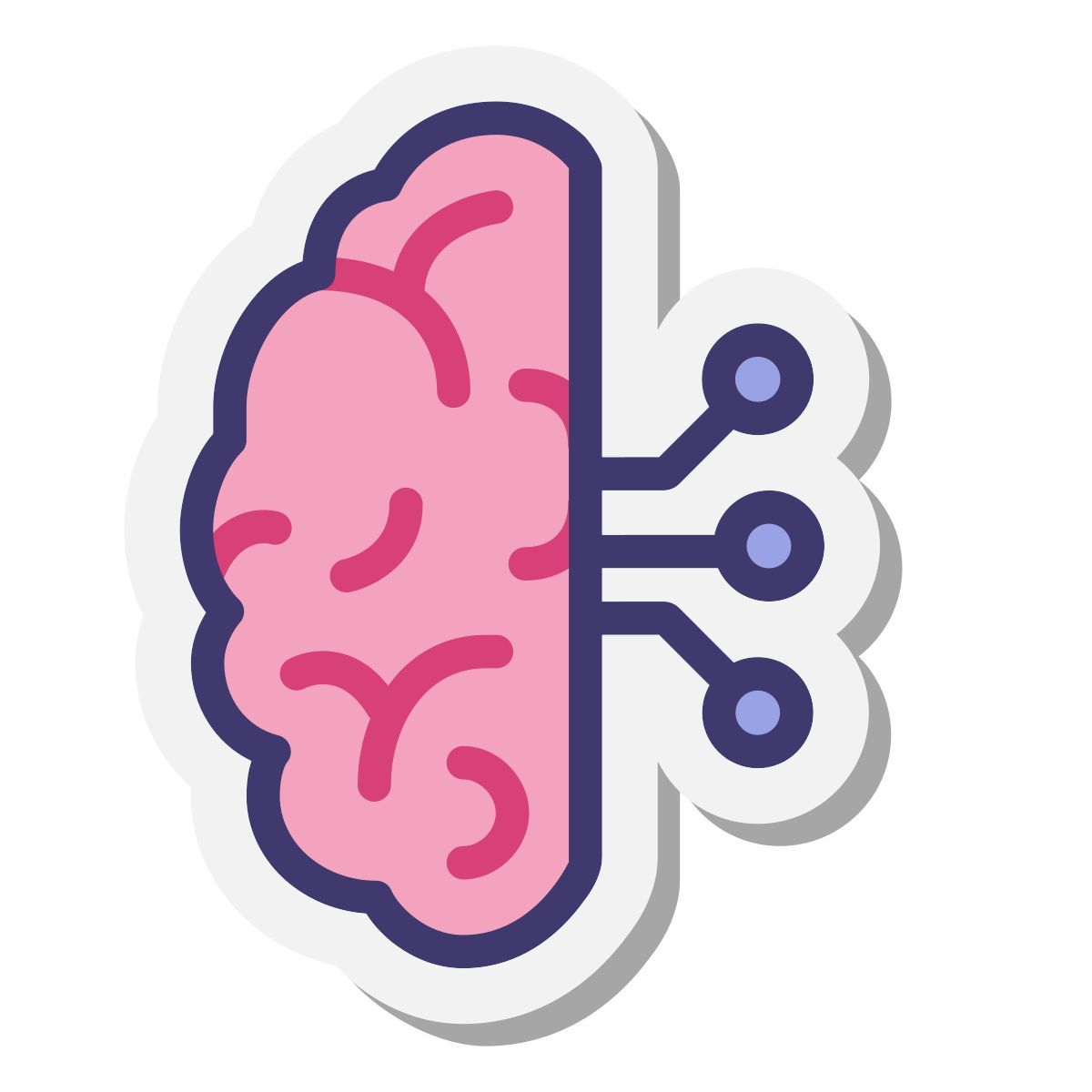 stickers style cervello icon