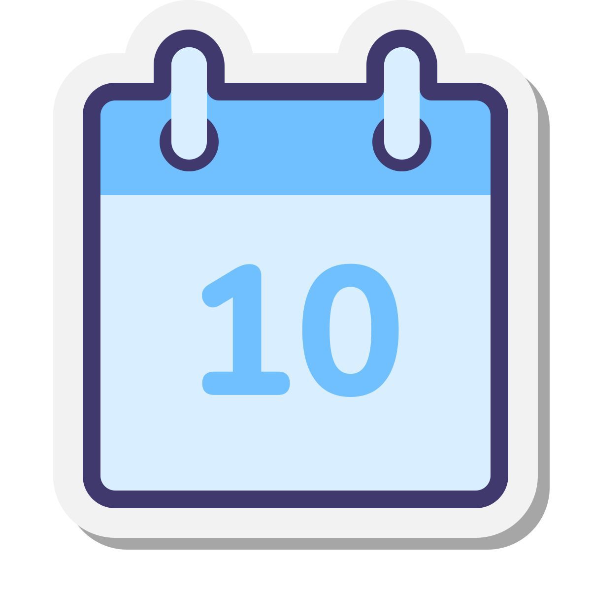 stickers style calendar 10 icon