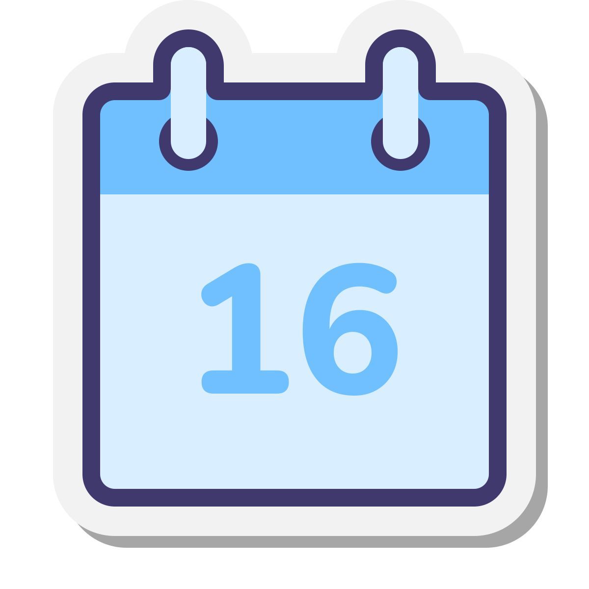 stickers style calendario 16 icon