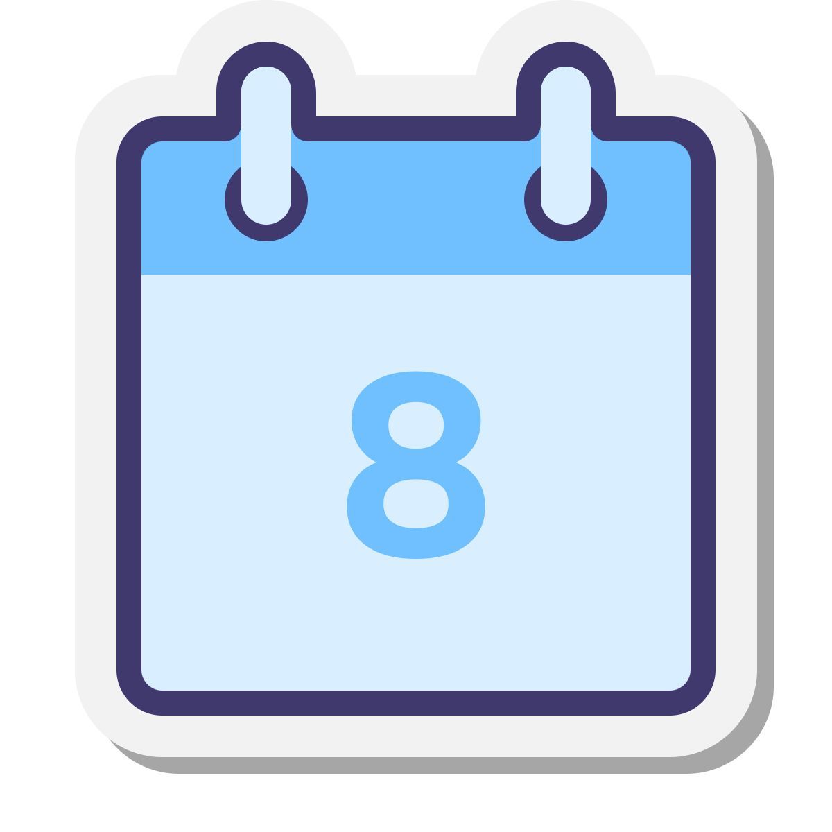 stickers style calendario 8 icon