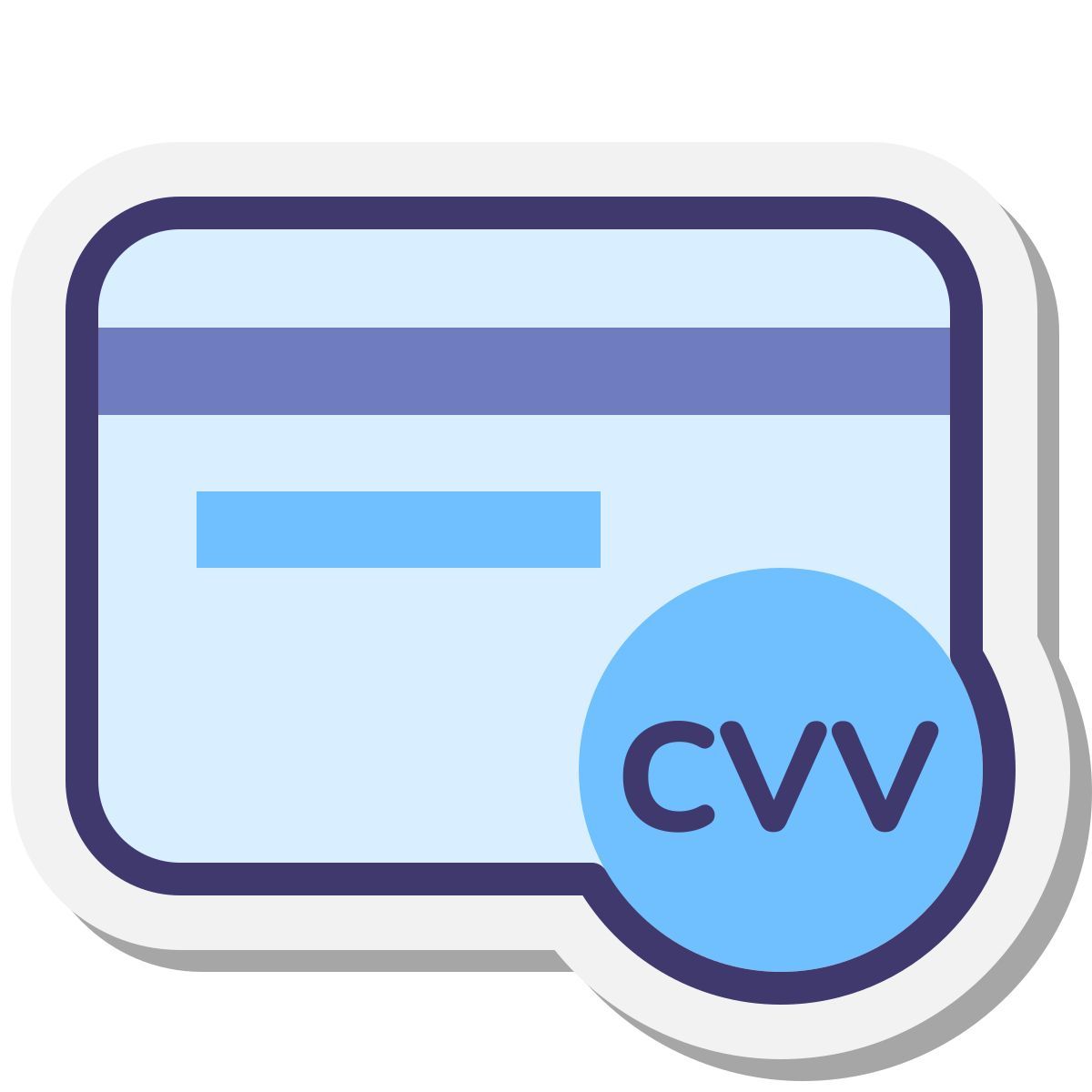 stickers style card verification value icon