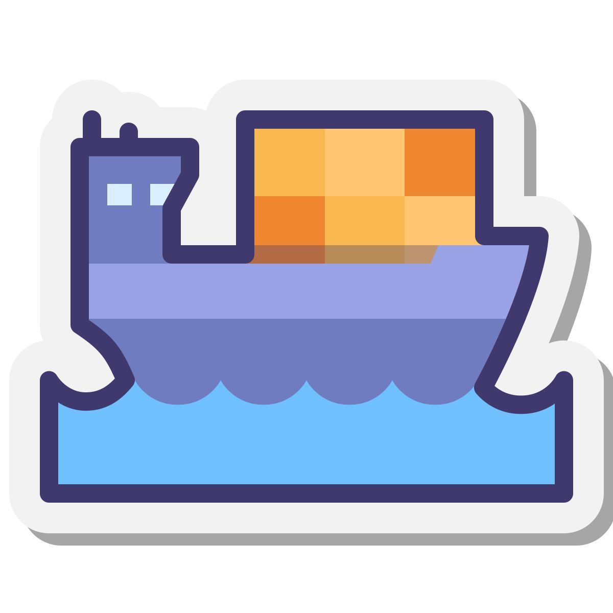 stickers style 货船 icon