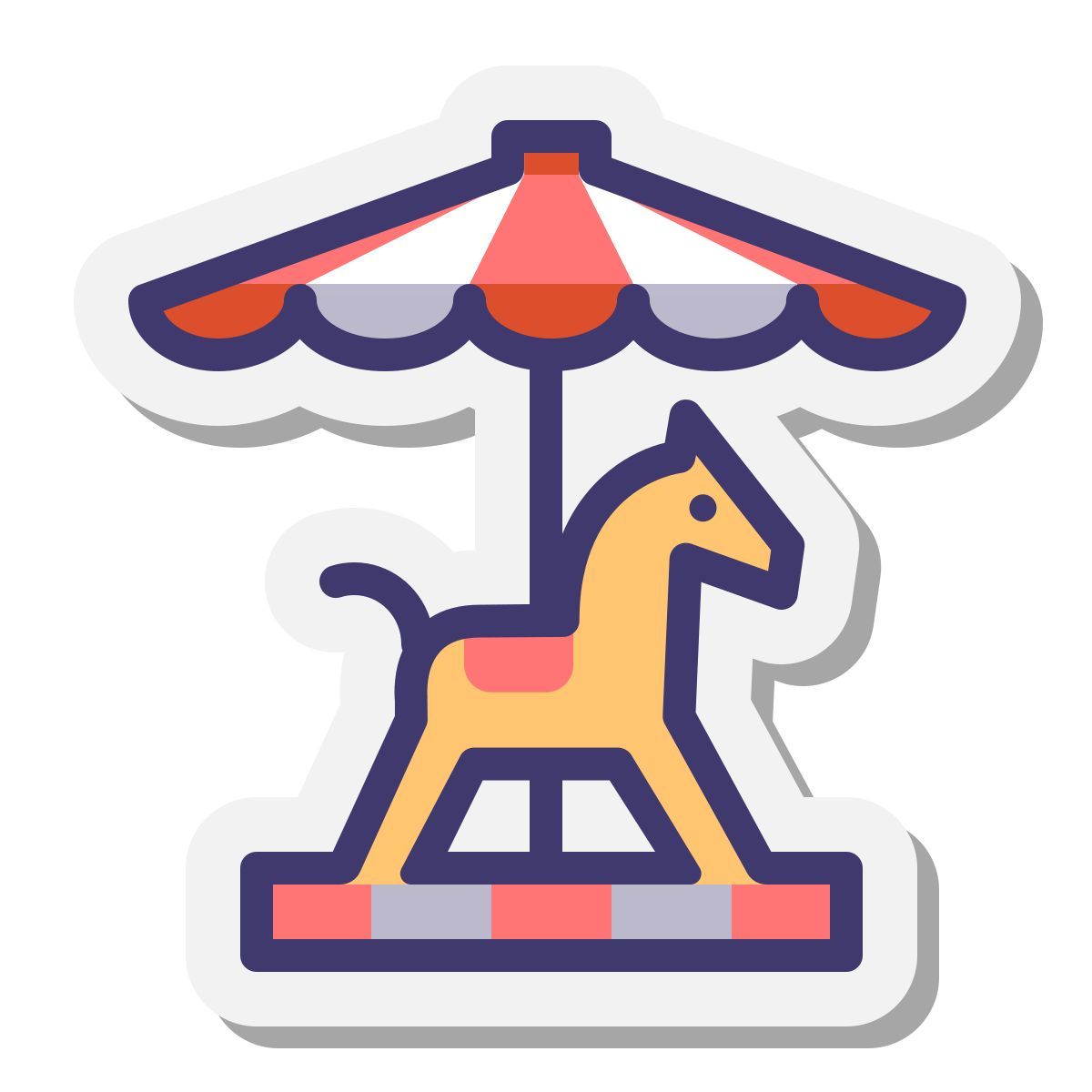 stickers style carousel icon