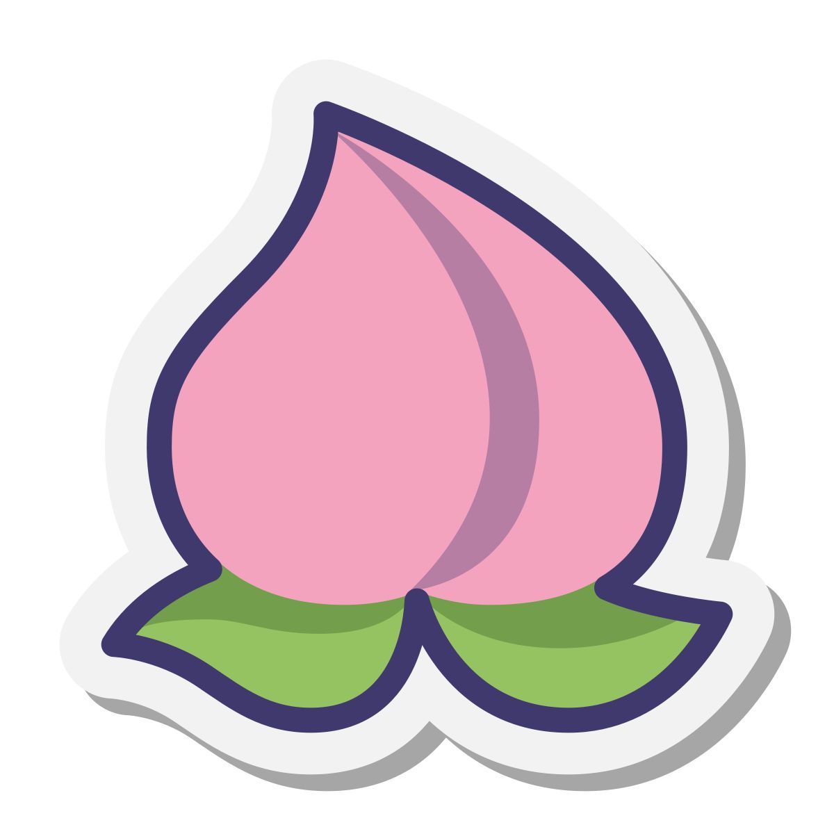 stickers style chinesischer pfirsich icon