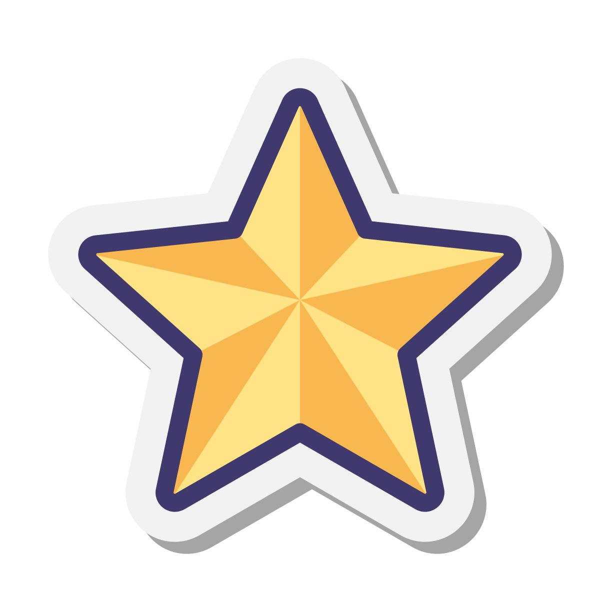 stickers style christmas star icon