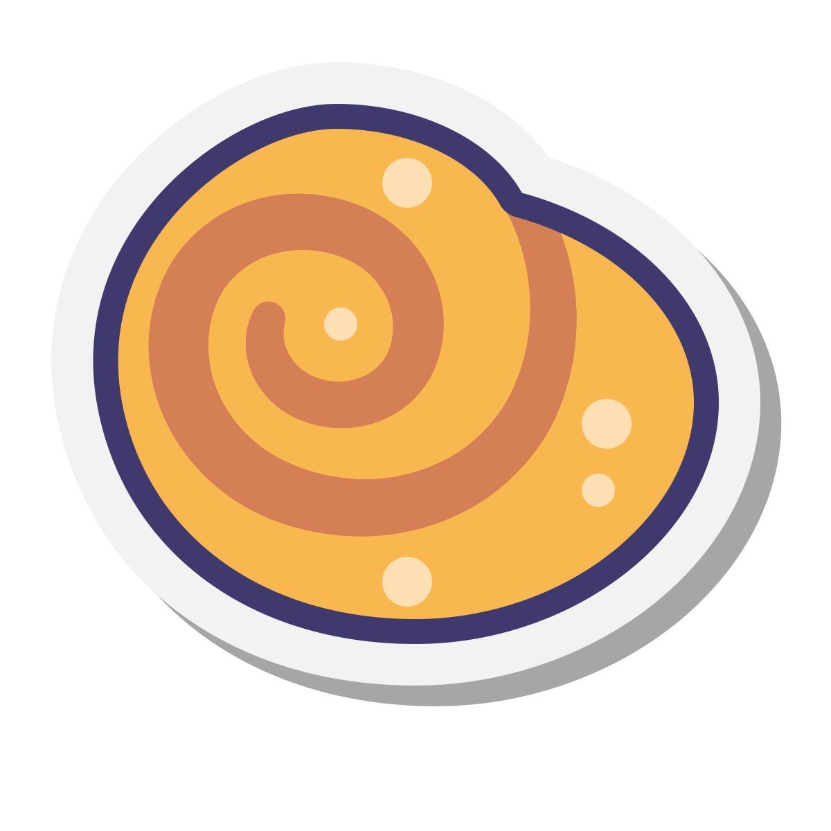 stickers style zimtschnecke icon