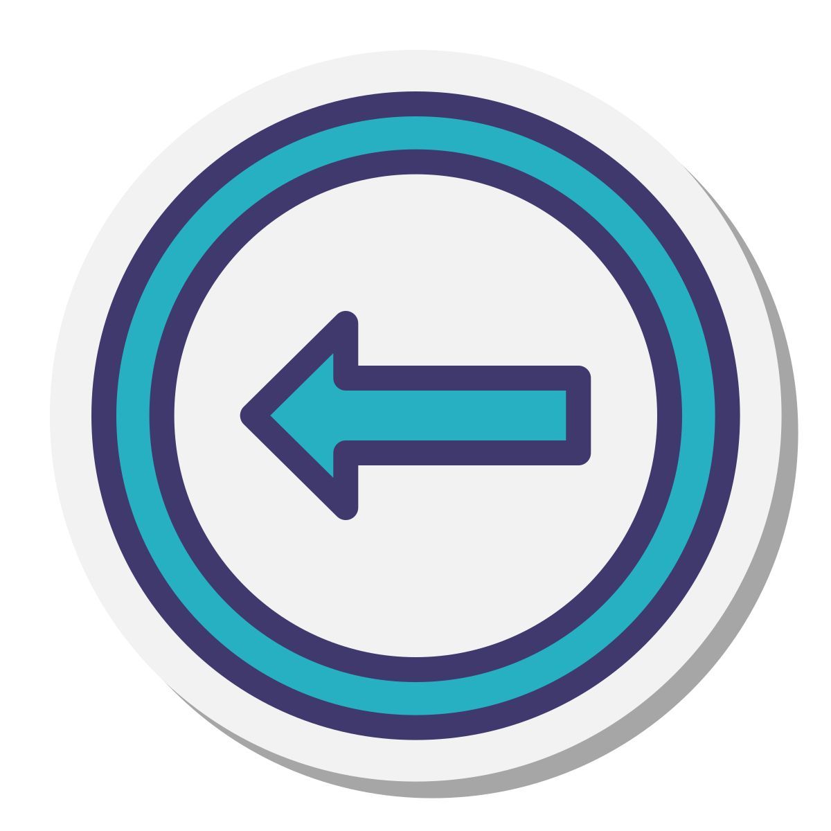 stickers style back arrow icon