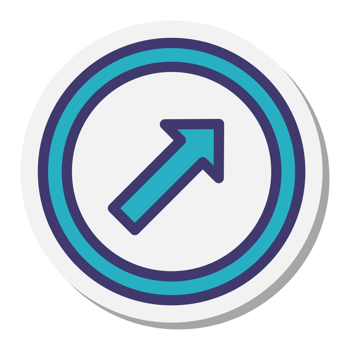 stickers style arriba derecha en círculo 2 icon