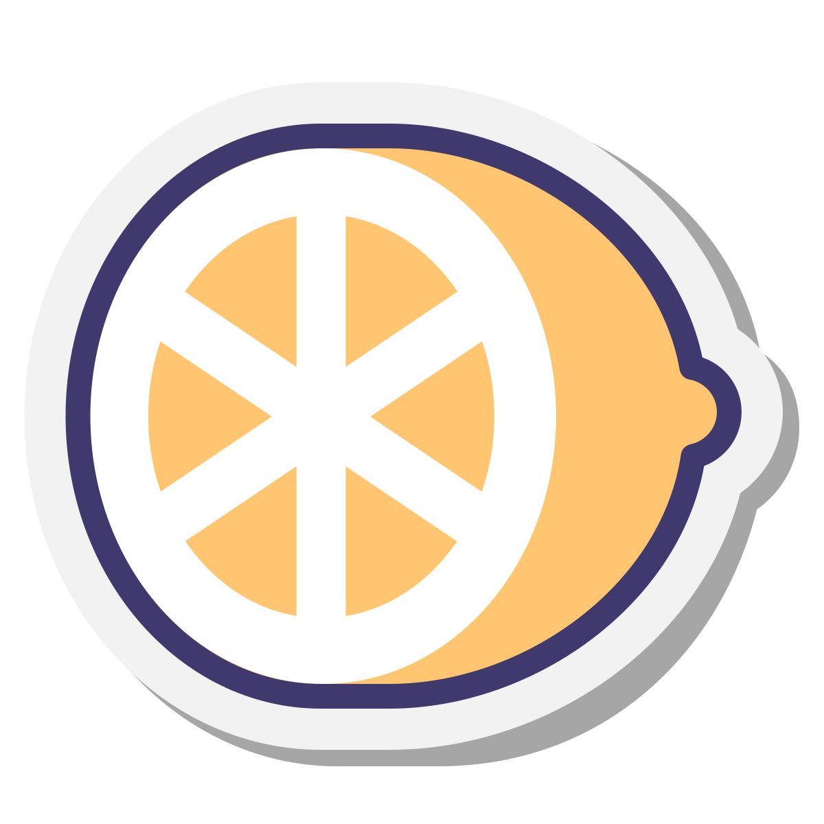 stickers style agrumes icon