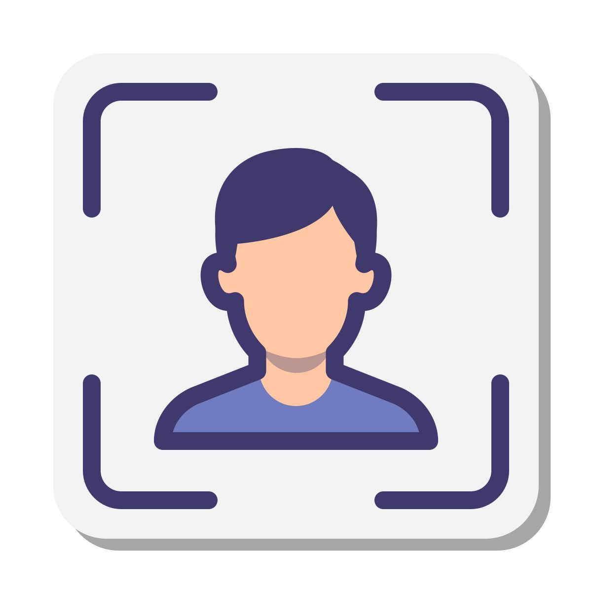 stickers style client management icon