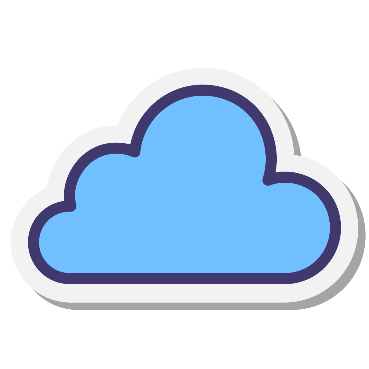 stickers style cloud  v3 icon