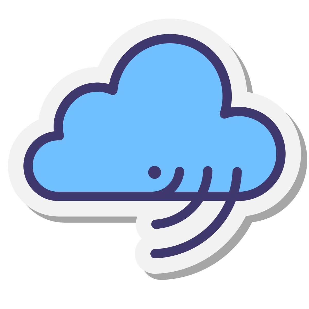 stickers style transmisión en la nube icon