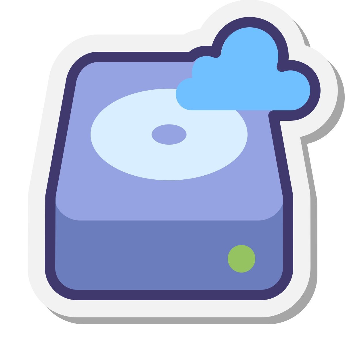 stickers style cloud speicherplatz icon