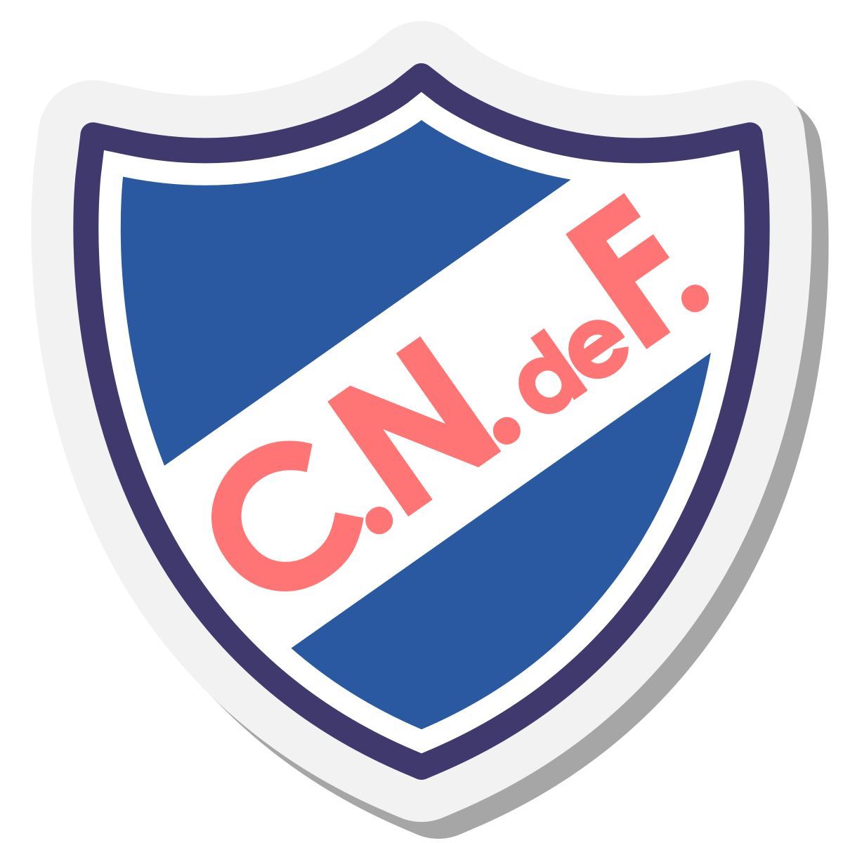 stickers style club nacional de football icon