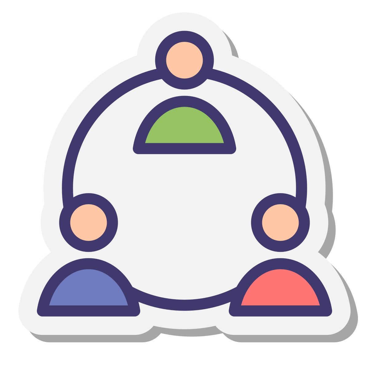 stickers style 循环合作 icon