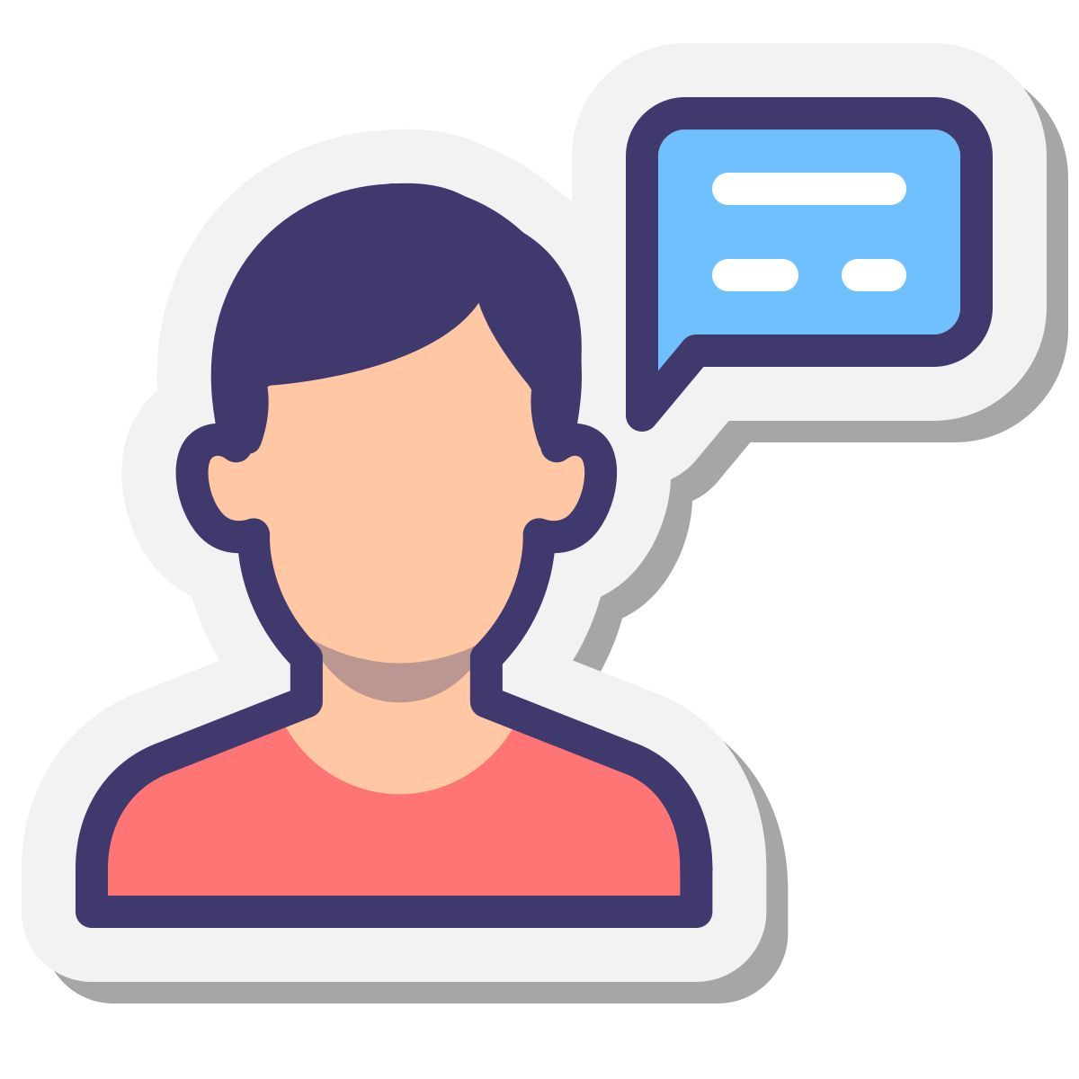 stickers style consultazione icon